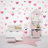 170 PCS Pink Heart Wall Decals Waterproof Vinyl Peel & Stick Ombre Tri-Tone Pink Hearts Decor, 10 Sheets Removable & Repositionable Wall Stickers for Girls Bedroom, Nursery, Kids Room, Dorm view 1