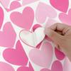 170 PCS Pink Heart Wall Decals Waterproof Vinyl Peel & Stick Ombre Tri-Tone Pink Hearts Decor, 10 Sheets Removable & Repositionable Wall Stickers for Girls Bedroom, Nursery, Kids Room, Dorm view 4