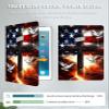 Case for 6.8" Kindle Paperwhite (11th Generation-2021) and Kindle Paperwhite Signature Edition PU Leather Slim Smart Cover with Auto Wake/Sleep for Kindle Paperwhite 2021 E-Reader,Cross American Flag view 4