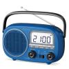 Audiocrazy Portable AM FM Rechargeable Bluetooth Radio with Clock view 1