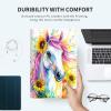 Case for 6.8" Kindle Paperwhite (11th Generation-2021) and Kindle Paperwhite Signature Edition PU Leather Slim Smart Cover with Auto Wake/Sleep for Kindle Paperwhite 2021 E-Reader,Art Horse Sunflower view 3