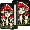 Case for 6.8" Kindle Paperwhite (11th Generation-2021) and Kindle Paperwhite Signature Edition PU Leather Slim Smart Cover with Auto Wake/Sleep for Kindle Paperwhite 2021 E-Reader,Art Mushrooms view 1