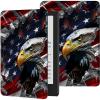 Case for 6.8" Kindle Paperwhite (11th Generation-2021) and Kindle Paperwhite Signature Edition PU Leather Slim Smart Cover with Auto Wake/Sleep for Paperwhite 2021 E-Reader,American USA Flag Eagle view 1