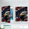 Case for 6.8" Kindle Paperwhite (11th Generation-2021) and Kindle Paperwhite Signature Edition PU Leather Slim Smart Cover with Auto Wake/Sleep for Paperwhite 2021 E-Reader,American USA Flag Eagle view 4