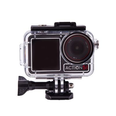 Action Camera Waterproof Case for DJI Osmo Action 5 Pro Action 4/3,60M Underwater Protective Housing Shell Case Transparent Diving Cover Cage for Osmo Action 5 Pro/4/3