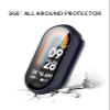 (2 Pack) Case for Xiaomi Smart Band 9 Global Version (2024) 1.62" Amoled Display, Hard PC Screen Protector,9H Tempered Glass Ultra-Thin Full-Coverage Shockproof Bumper,Transparent&Blue. view 4