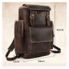 Leather Large Capacity Laptop Backpack for Men Retro Cowhide Laptop Bag Business Travel Bag for Men(Black) view 3