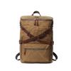 ROROR Backpack for Men Waxed Canvas Mens Travel Rucksack Outdoor Backpack Male Travel Laptop Backpack(Khaki) view 1
