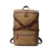 ROROR Backpack for Men Waxed Canvas Mens Travel Rucksack Outdoor Backpack Male Travel Laptop Backpack(Khaki) view 4
