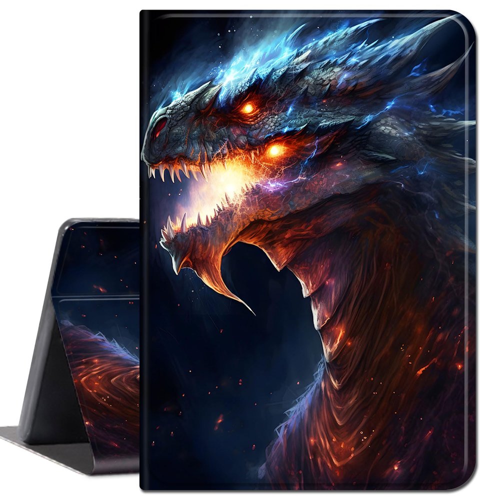 Case for iPad mini 4,Slim Lightweight Smart Shell Stand Cover with Auto Wake/Sleep for iPad mini 4 (2015 Release),Flame Dragon
