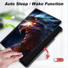 Case for iPad mini 4,Slim Lightweight Smart Shell Stand Cover with Auto Wake/Sleep for iPad mini 4 (2015 Release),Flame Dragon view 3