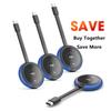 AIMIBO USB C Wireless 3 Transmitters and HDMI Receiver, 2.4/5G HDMI Wireless Extender 165FT/50M, Video/Audio for MacBook, Surface, i-Pad, i-Phone 15, TV Box, Camera to Monitor, HDTV, Blue+Blue view 1