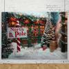 10x8 feet Christmas Photography Background North Pole Candy Cane Town Fairy Tale Backdrop Xmas Gift Shop Children Baby Winter Portrait Background view 2