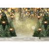 12x10ft Merry Christmas Backdrops for Photography Xmas Trees Streetlamp Bokeh Snowfield New Year Party Winter Backgrounds Photobooth Props Baby Shower Kids Portrait Photo Studio Decor view 1