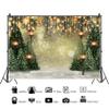 12x10ft Merry Christmas Backdrops for Photography Xmas Trees Streetlamp Bokeh Snowfield New Year Party Winter Backgrounds Photobooth Props Baby Shower Kids Portrait Photo Studio Decor view 2