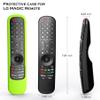 3Pack Case Cover for LG Magic Remote 2021-2024, Silicone Skin Sleeve for LG Smart TV Remote Control MR24GN MR23GA MR22GA AN-MR21GA Glow in The Dark Blue Green Red view 2