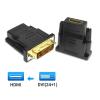 ACGTUY DVI to HDMI Adapter DVI 24+1 to HDMI-Compatible Plated p/Lug DVI Male to HDMI-Compatible Video Converter Compatible with The PC HDTV Projector view 2