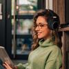 Bluetooth Headset, Wireless On-Ear Headphones, Kids Headphones, Wired and Wireless-Mode, Noise Reduction, Stereo, Foldable, Adjustable Headband, 3.5mm Plug, for School, Home, Work view 1