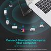 Hakimonoe Long Range Bluetooth 5.4 Adapter for PC, Wireless USB Dongle External Antenna for Windows 11 10 8.1 7 Linux Laptop Desktop Computer, Pair with Bluetooth Headset Speaker Mice Keyboard Printer view 4