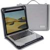 Broonel Grey Leather Laptop Messenger Case - Compatible with Acer Nitro V 15.6" Gaming Laptop view 1