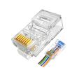ACGTUY 50/1Pcs CAT6 RJ45 Ends Ethernet Cable Crimp Pass Through Connectors CAT5E UTP Network Unshielded Modular P/Lug Compatible with The PC Computer(20Pcs,CAT5e(Pass Through)) view 1