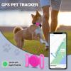 GPS Tracker for Dogs, Mini GPS Cat Tracker, IPX8 Waterproof GPS Trackers for Cats with Holder, No Monthly Fee, Work with Apple Find My(iOS Only), Smart Trackers for Dogs Finder Tracker Pets(GlowPink) view 2