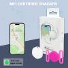 GPS Tracker for Dogs, Mini GPS Cat Tracker, IPX8 Waterproof GPS Trackers for Cats with Holder, No Monthly Fee, Work with Apple Find My(iOS Only), Smart Trackers for Dogs Finder Tracker Pets(GlowPink) view 4
