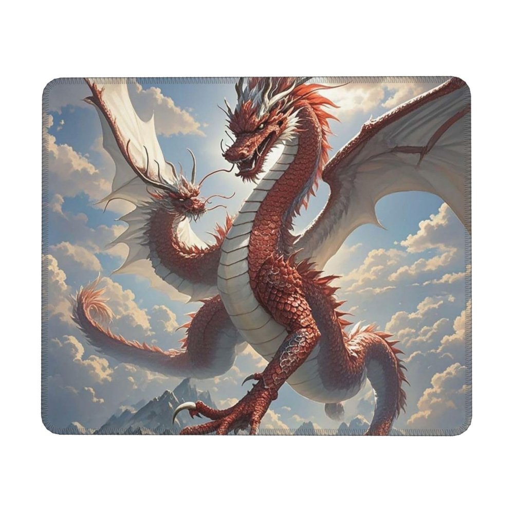 MousePad Small MouseMat with Anti-Slip Rubber Base Chinese Dragon MousePads for Man Woman Computer Mousepad for Wireless Mouses Keyboard Mat Gaming Desk Pad for Home