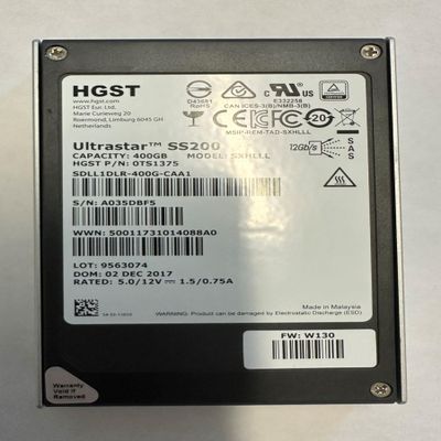 0TS1375, Hit. New ($169 ea.) 400GB, SSD, 12Gbps, Mixed use 2.5", SS200 Factory Sealed - Zero Hours! Backed by Replacement Warranty!