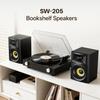 Sanyun SW205 80W Powered Bookshelf Speakers with 3D Soundstage | Precision DSP Spatial Audio & Geometric Cabinet | 4" Glass Fiber Woofer, Optical/Bluetooth 5.4/AUX, Wireless Remote (Pair, Black) view 2