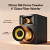 Sanyun SW205 80W Powered Bookshelf Speakers with 3D Soundstage | Precision DSP Spatial Audio & Geometric Cabinet | 4" Glass Fiber Woofer, Optical/Bluetooth 5.4/AUX, Wireless Remote (Pair, Black) view 4