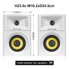 Sanyun SW205 4" Bookshelf Speakers | Immersive HiFi Audio with Virtual Surround | Flagship DAC/DSP Engine | Geometric Diffusion Cabinet | 80W, Bluetooth 5.4/Optical/AUX Inputs, Wireless Remote, White view 2