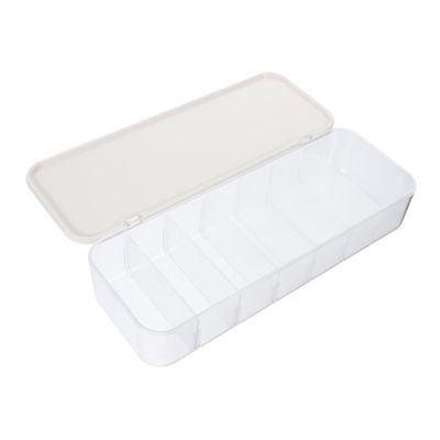 CAXUSD Cord Organizer Storage Box with Cover Transparent Cable Management for Home and Office Hiding Cords Charging Cables and Accessories Keeps Workspace Neat and Tidy