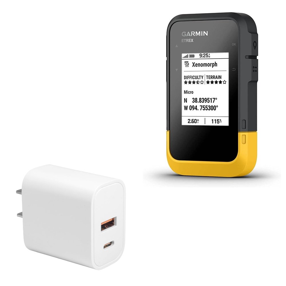 BoxWave Charger Compatible with Garmin eTrex SE - PD miniCube (20W), 20W PD USB Type-C Wall Charger - Winter White