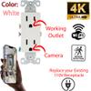 Zeus CCTV 4K Tuya Smart Life Power Outlet Receptacle Wi-Fi Spy Camera 120V Wired (White/Square/Video only, No Audio) view 2