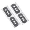 KONTONTY 4pcs Blank Audio Cassette Tapes for Recording DIY Retro Voice Messages Music Includes Case for Easy Organization view 1