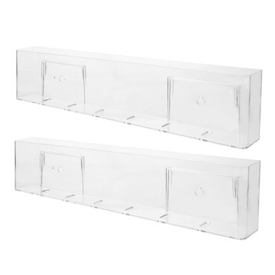 Garneck 2pcs Wall-mounted Vinyl Record Holder Acrylic Storage Rack for Album Display Easy Installation for Music Enthusiasts for Home Decor and Organizing Vinyl Collections