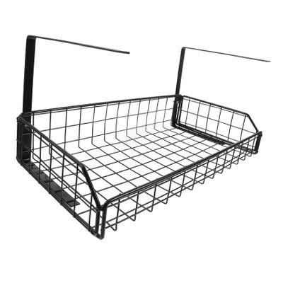 CHILDWEET Under Desk Cable Management Tray Easy Install Wire Organizer for Home Office Compact Storage Rack for Cables Power Strips and Chargers Black Large