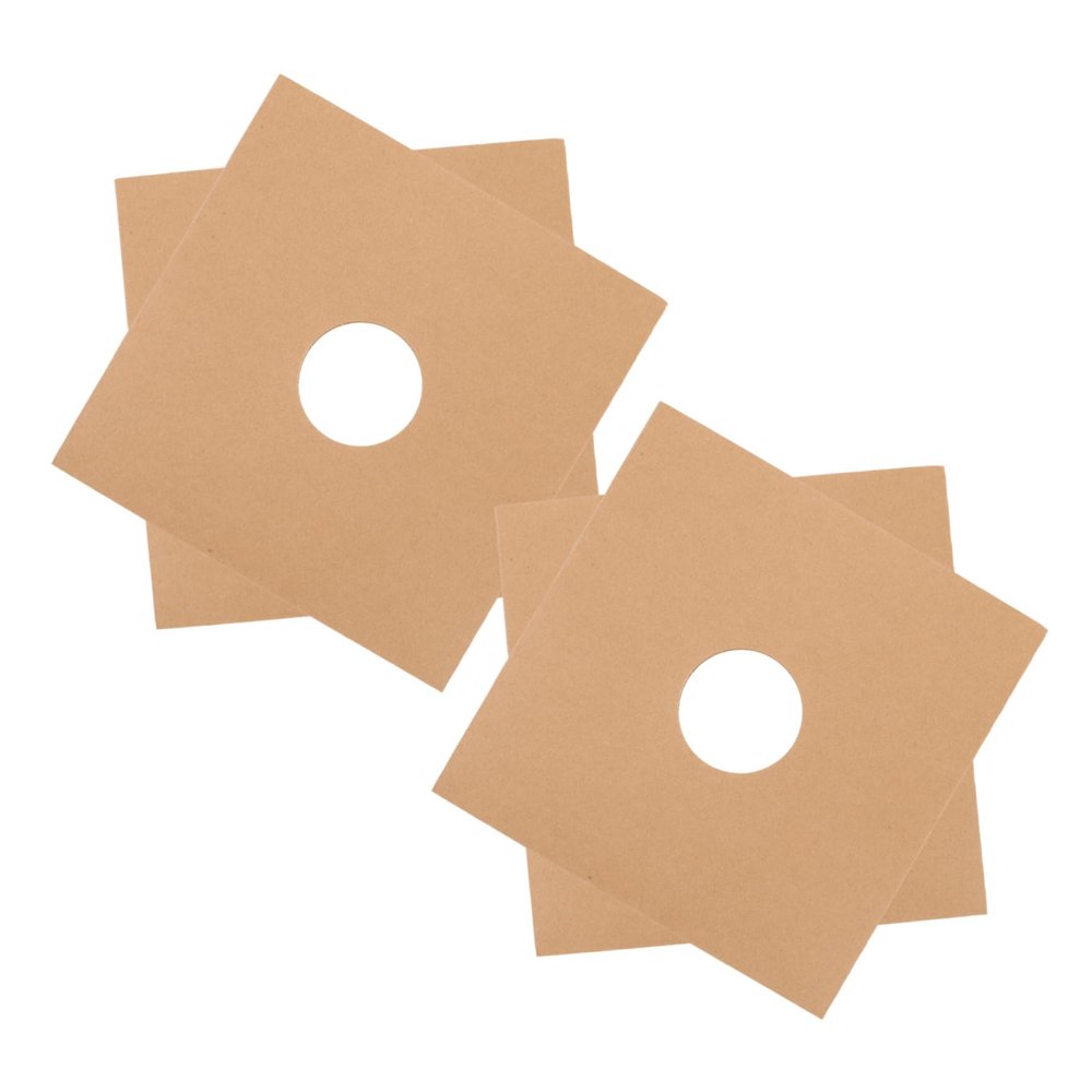 Levemolo 12 Inch Vinyl Record Outer Jackets 4pcs Kraft Paper Sleeves Sturdy Brown Paper Easy Storage and Transport for Collections