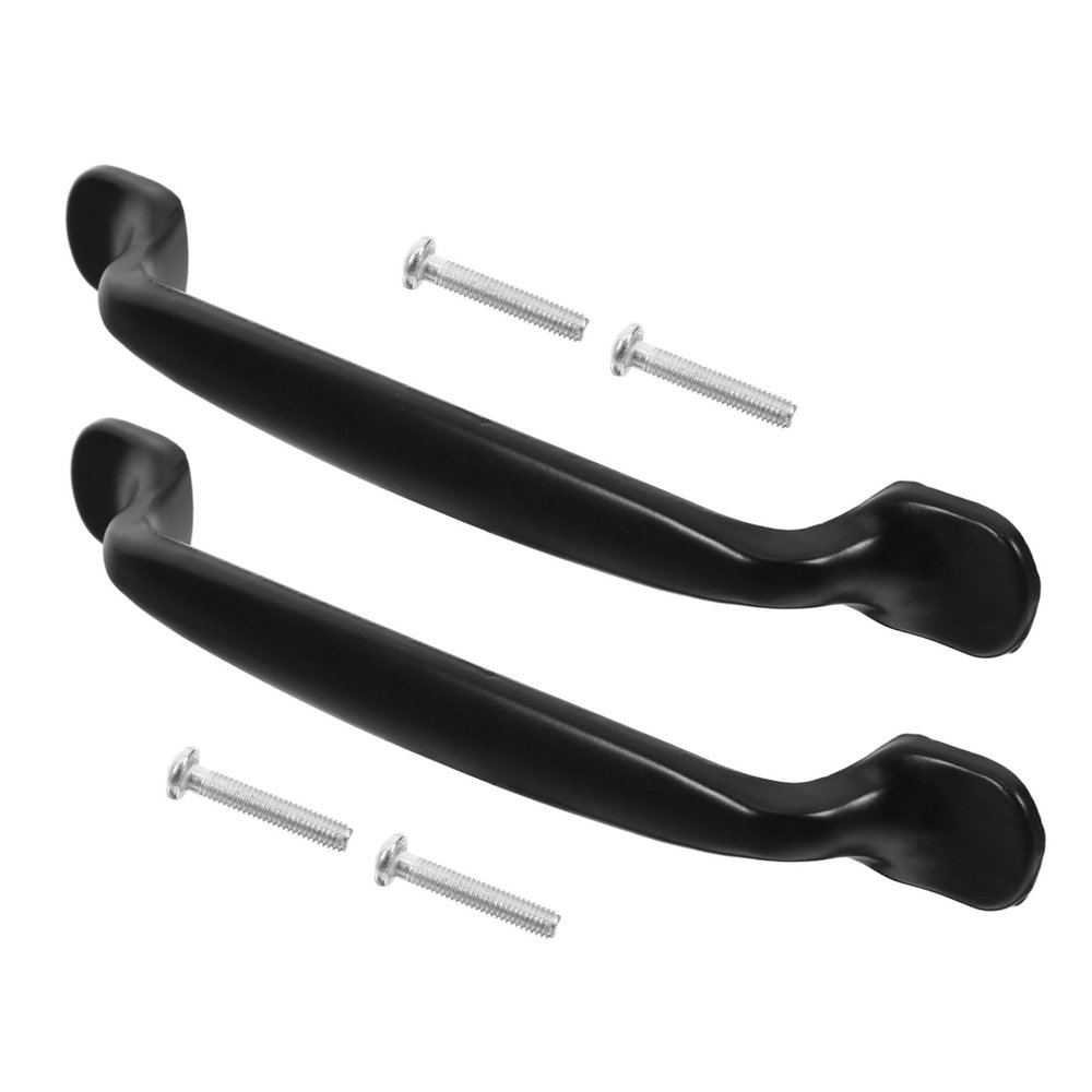 OSOLADY 2pcs Sleek Black Door Handles Spacing Cabinet Hardware Pulls for Kitchen Bathroom