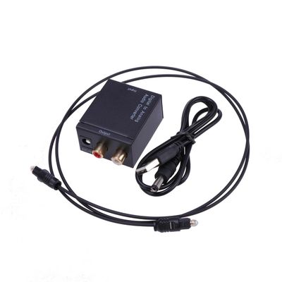 ARTIBETTER Digital to Analog Audio Converter Optical Spdif Coaxial to L/R Adapter with Optical Cable for Tv DVD Home Theater Systems Compact 2.55X1.65X1.06In