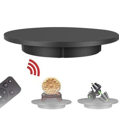 360 Degree Electric Rotating Photography Turntable, Rotating Display Stand Automatic Remote Control Angle, Speed and Direction for Product Shooting,Black-60cm