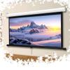 BERWDUXA Manual Pull Down Projector Screen 72" 60" Auto-Locking Movie Screen Retractable Ceiling Wall Mount Projection Screen 16:9 4:3 for Home Cinema, Wrinkle-Free(72 Inch (4:3)) view 1