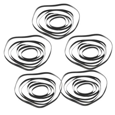 KONTONTY 50pcs Durable Rubber Cassette Belts for Tape Recorder and Cd DVD Drive Maintenance Flexible Wear-Resistant for Repairing Old Broken Decks