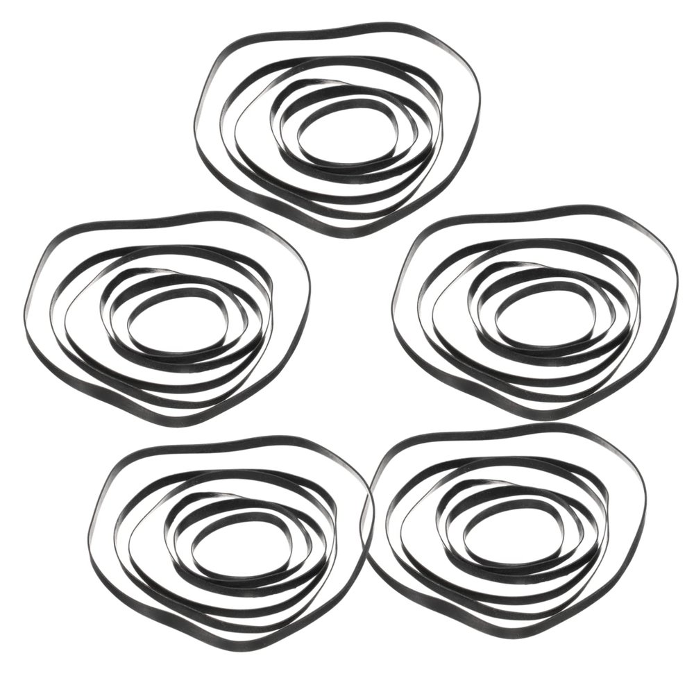 KONTONTY 50pcs Durable Rubber Cassette Belts for Tape Recorder and Cd DVD Drive Maintenance Flexible Wear-Resistant for Repairing Old Broken Decks