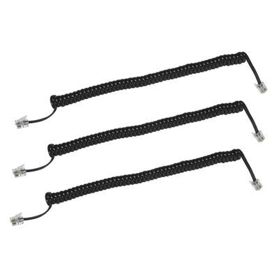 CAXUSD 3pcs Coiled Telephone Cord for Landline Phones Flexible Design for Communication Prevents Clutter for Use