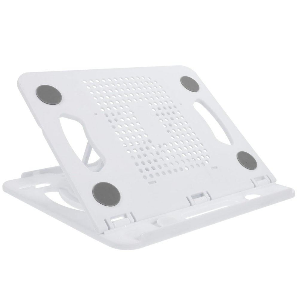 BRIGHTFUFU Adjustable Laptop Stand White Desk Tablet Holder Height Adjustable Stand for Desktop