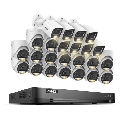 ANNKE 3K Security Camera System, 32 Channel 3K Lite DVR, 16x 3K Outdoor Wired Turret Cameras and 8X 5MP Bullet Cams with Smart Color Night Vision, Built-in Mic, AI Motion Detection, NO Hard Drive