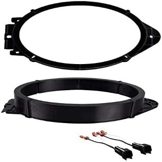 6x9 Inch Front Door Car Speaker Install Adapter Bracket Mount Plates with Speaker Wire Connectors -Made for Chevrolet: 2019-2024 Blazer, 2018-2023 Traverse, 2018-2024 Equinox