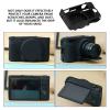 Be In Your Mind 1Pc Camera Case Silicone Protective Case Soft Rubber Cover to Prevent Falling Compatible with Canon PowerShot SX740 SX730 HS Black view 3